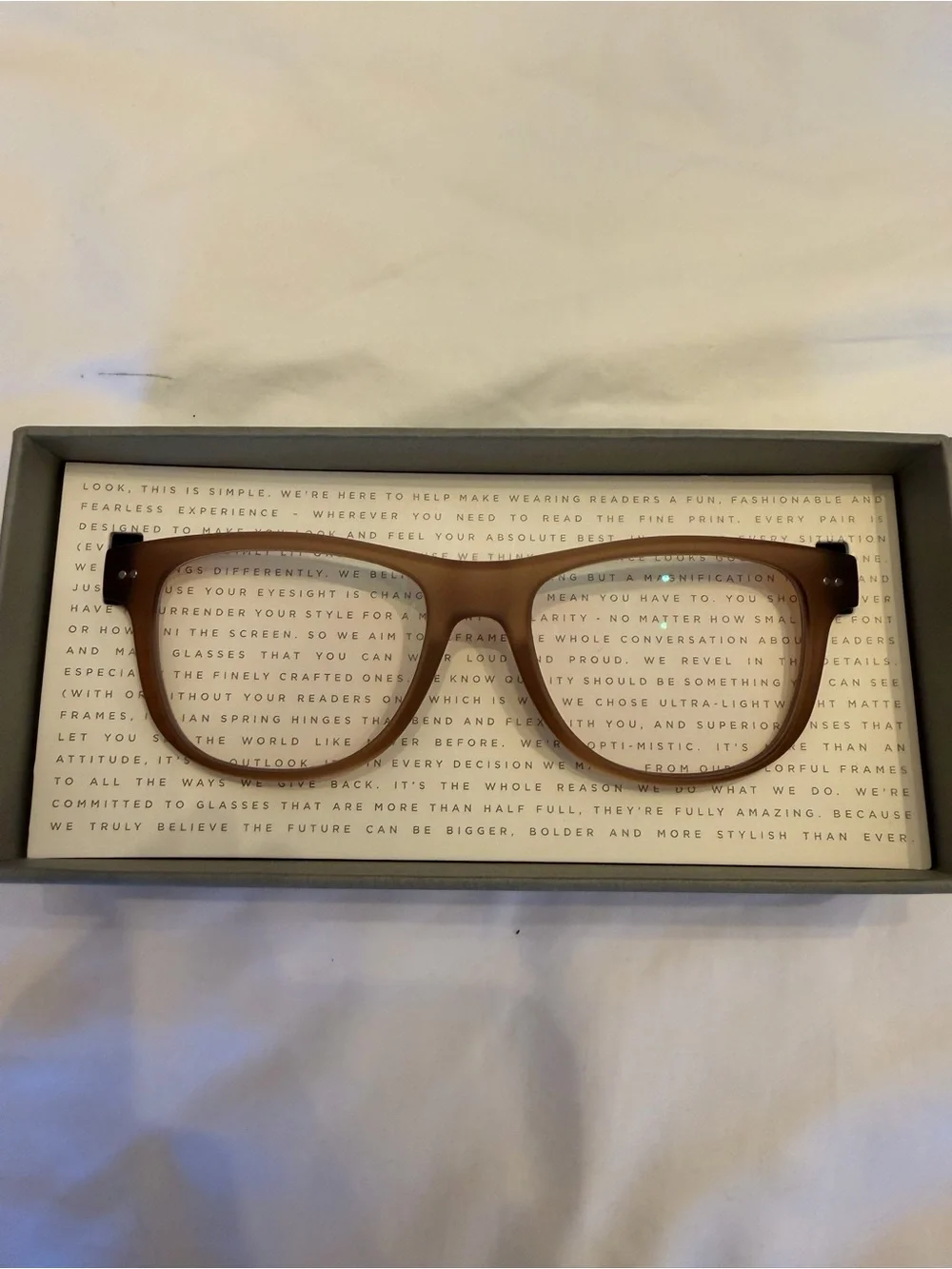 LOOK Brown Square Eyeglass Frames